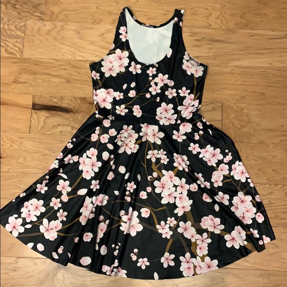 Blackmilk Cherry Blossom Reversible Skater Dress